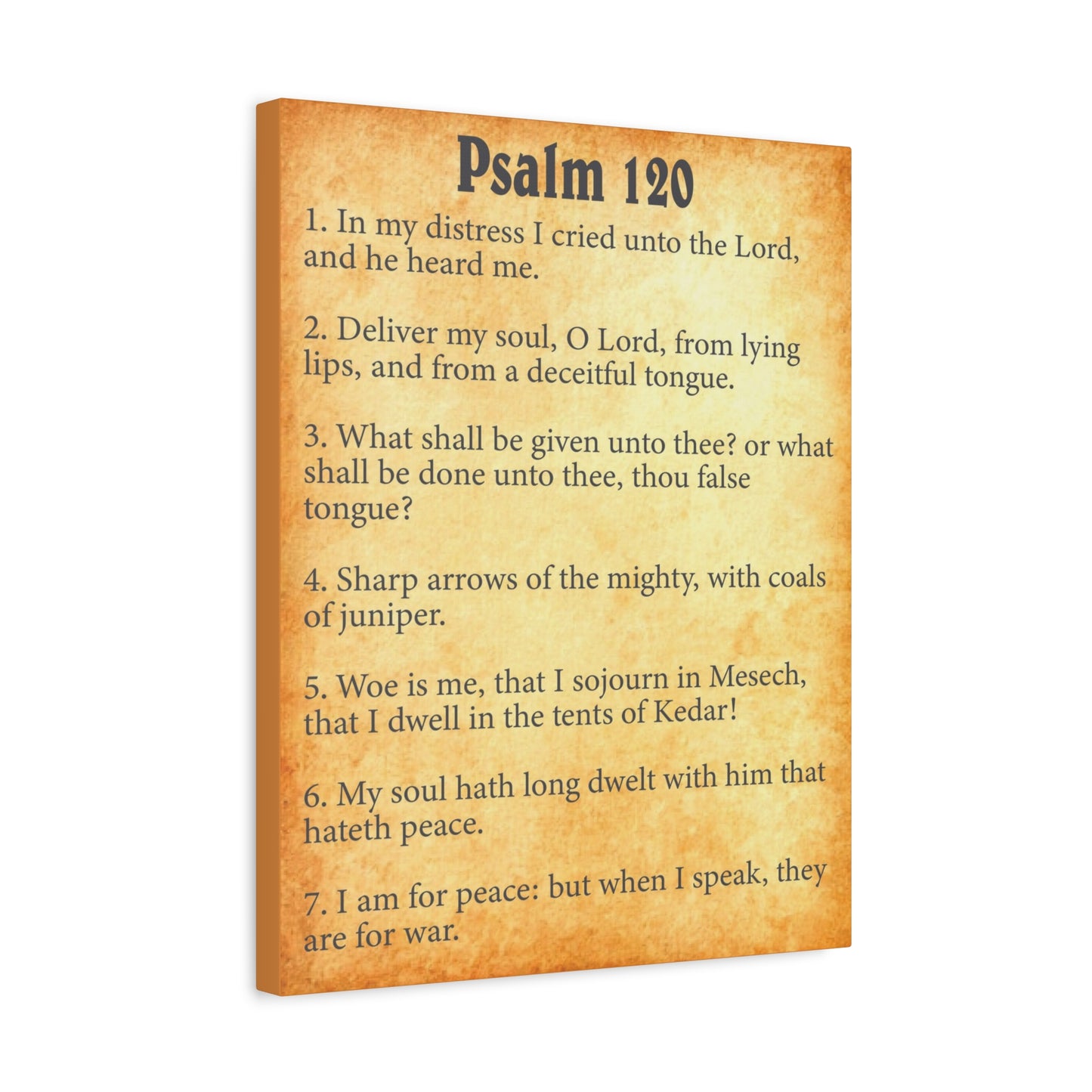 Scripture Walls Psalm 120 Gold Bible Chapter Canvas Christian Wall Art Ready to Hang