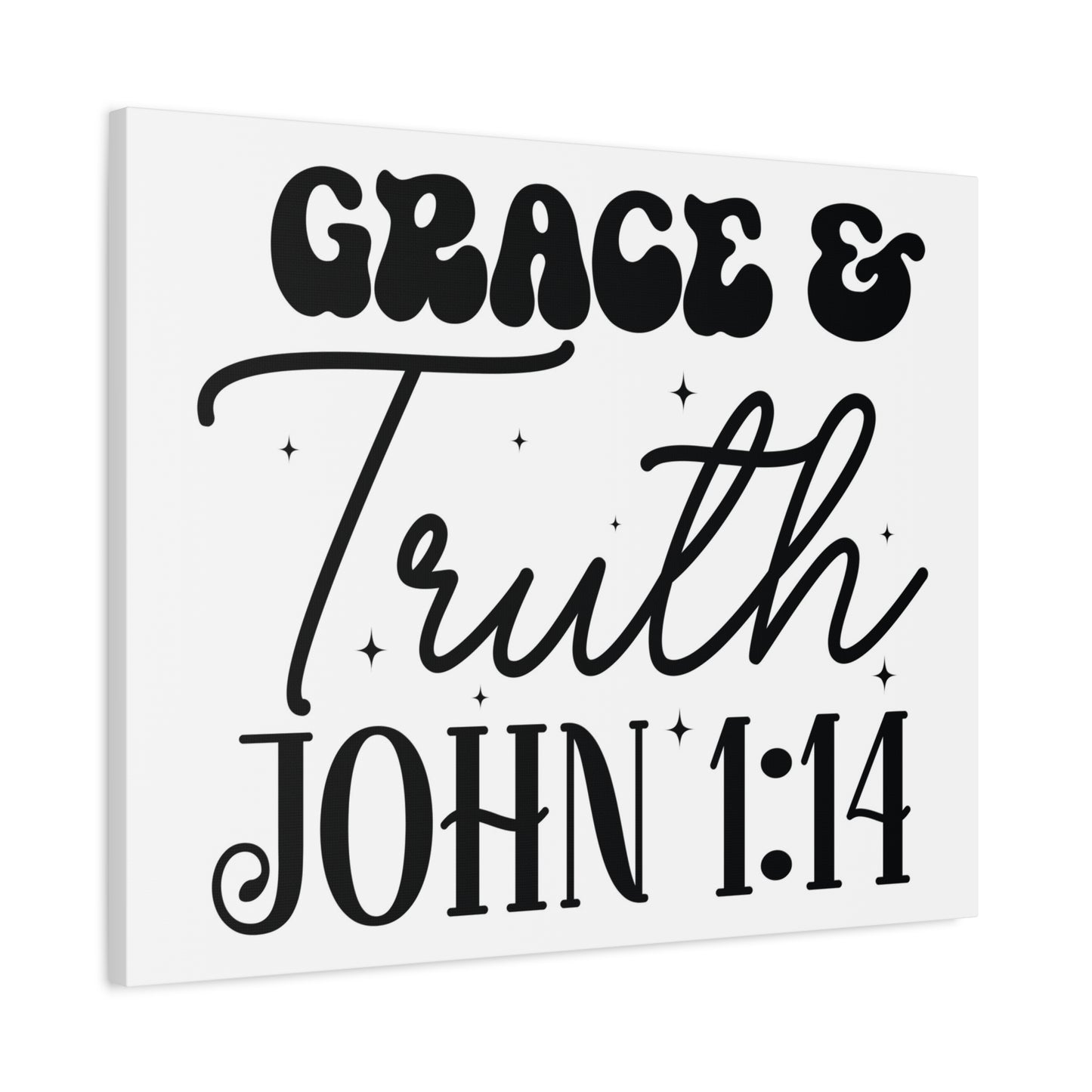 Scripture Walls John 1:14 Grace and Truth Bible Verse Canvas Christian Wall Art Ready to Hang Unframed