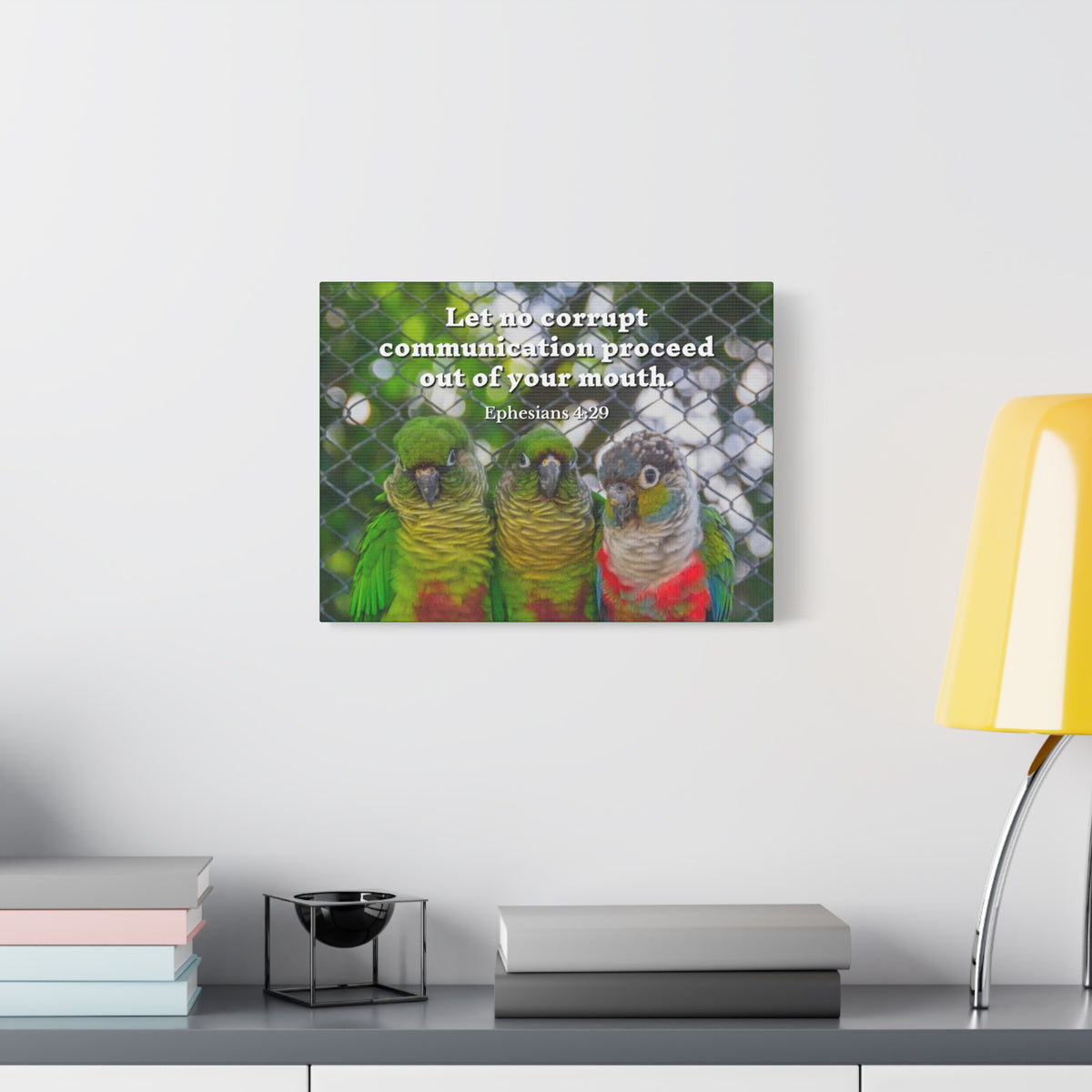 Scripture Canvas Minister Grace Ephesians 4:29 Christian Wall Art Bible Verse Print Ready to Hang