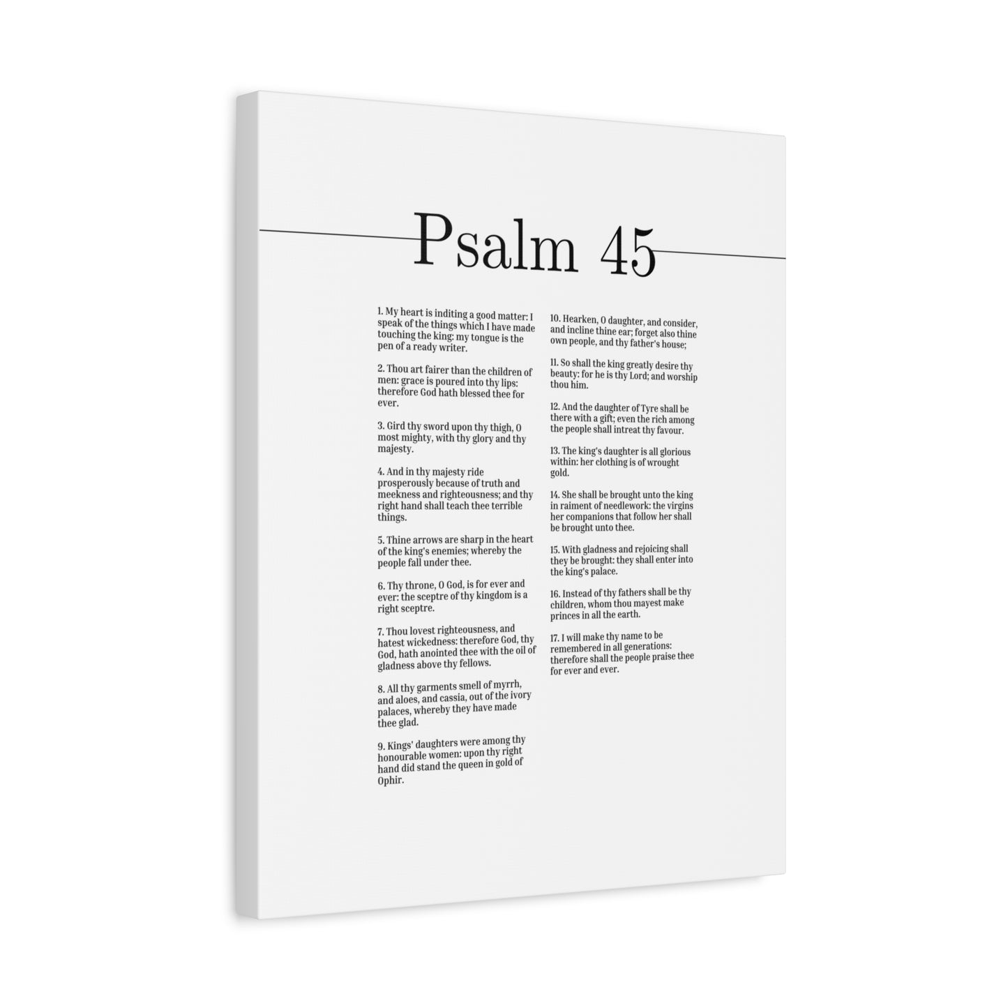 Scripture Canvas The People Praise Thee Forever And Ever Psalm 45 Christian Wall Art Bible Verse Print Ready to Hang