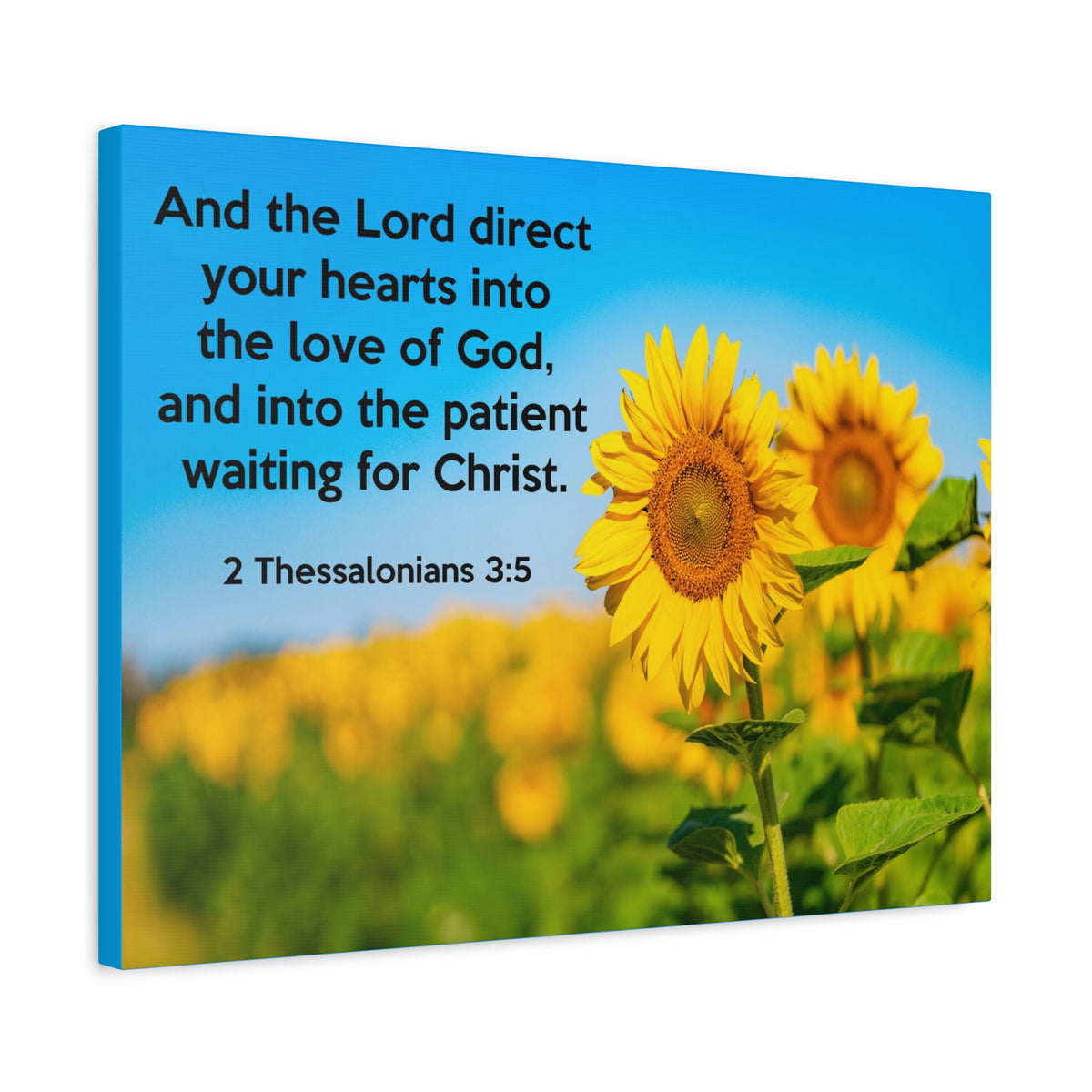 Scripture Canvas Waiting For Christ 2 Thessalonians 3:5 Christian Wall Art Bible Verse Print Ready to Hang