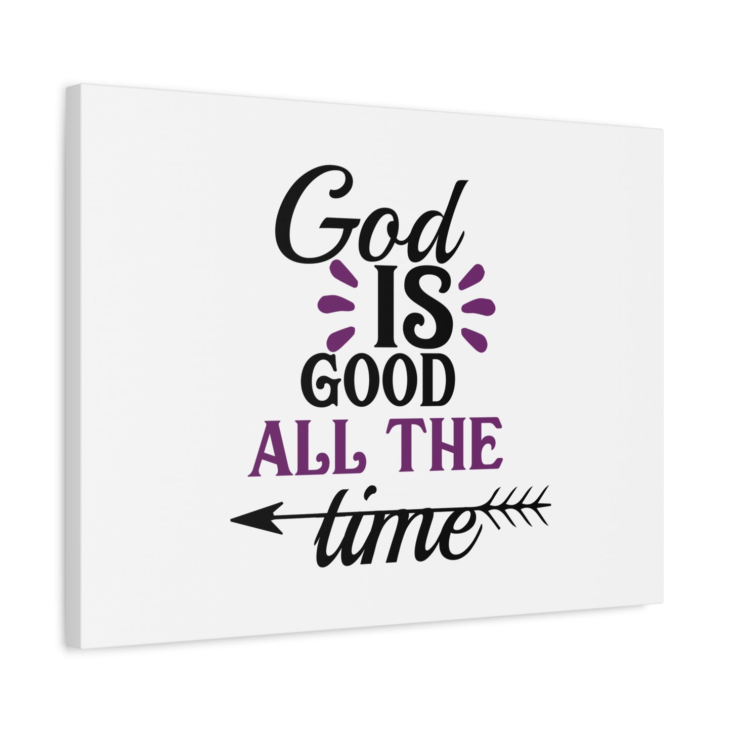 Scripture Canvas God Is Good All The Time Psalm 100:5 Christian Wall Art Bible Verse Print Ready to Hang
