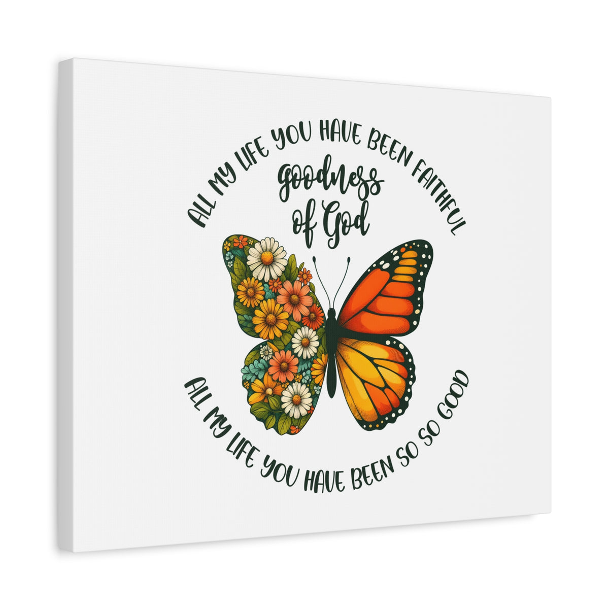 Scripture Walls Goodness of God Butterfly Bible Verse Canvas Christian Wall Art Ready to Hang Unframed
