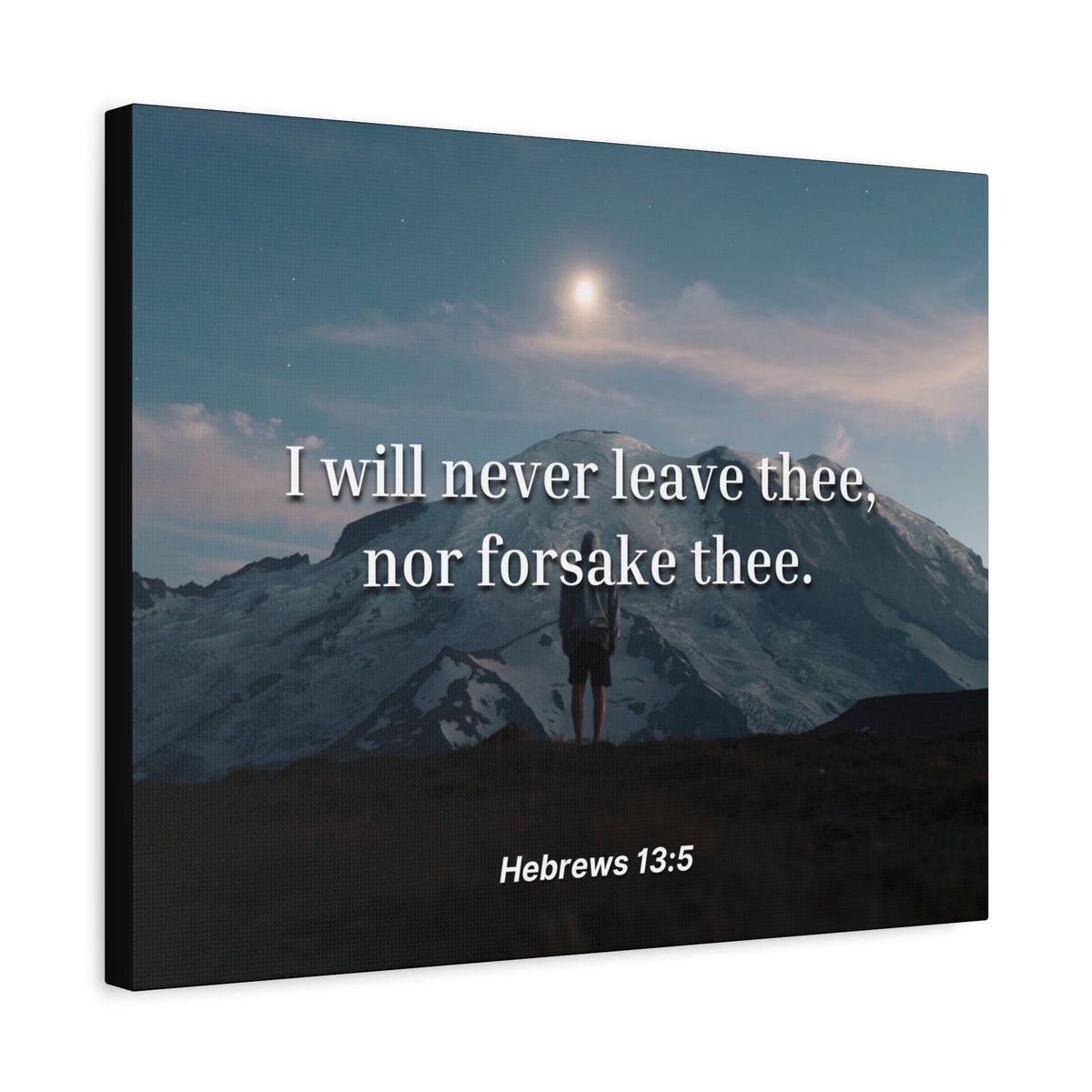 Scripture Canvas Be Content Hebrews 13:5 Christian Wall Art Bible Verse Print Ready to Hang