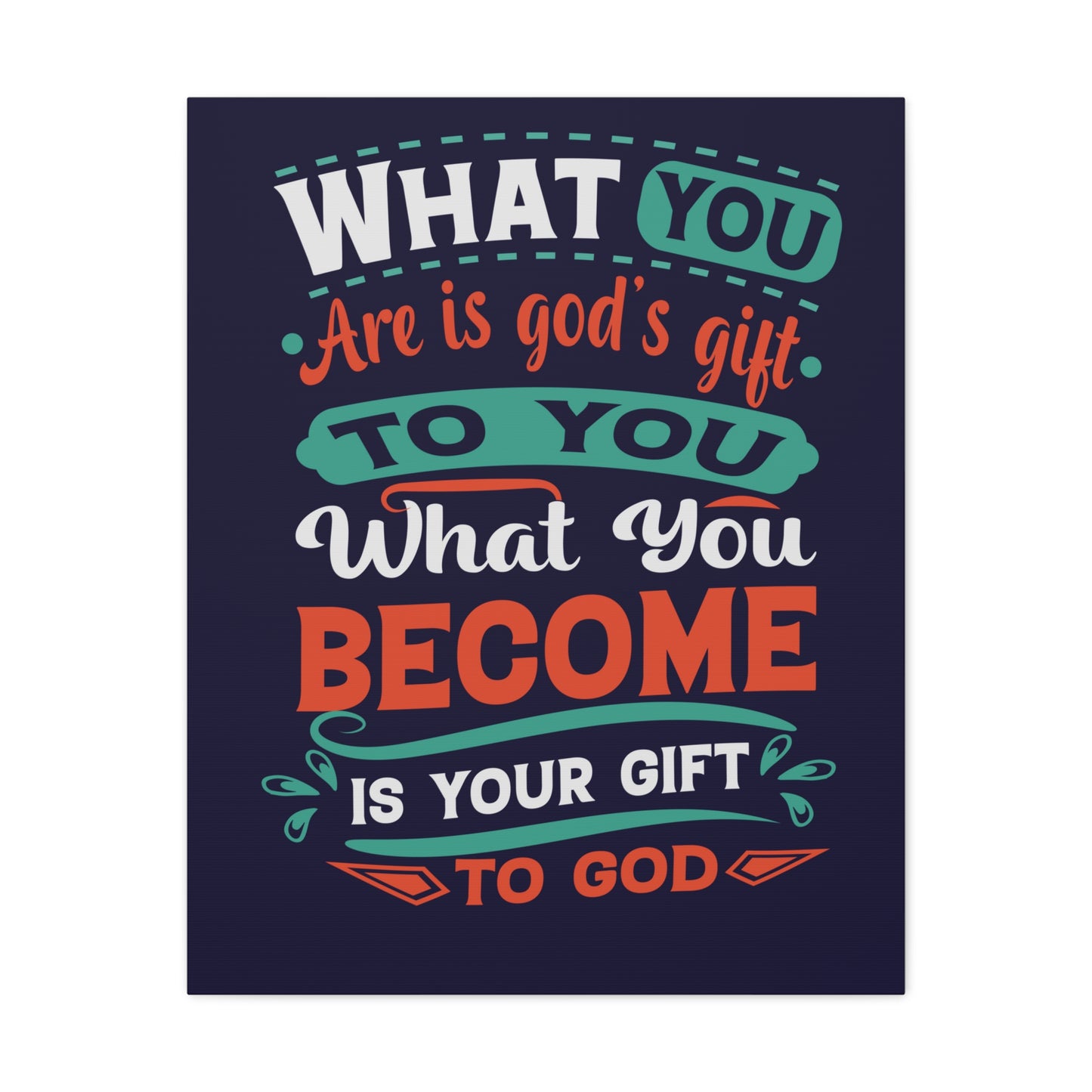 Your Gift To God 1 Peter 4:10 Blue Christian Wall Art Bible Verse Print Ready to Hang