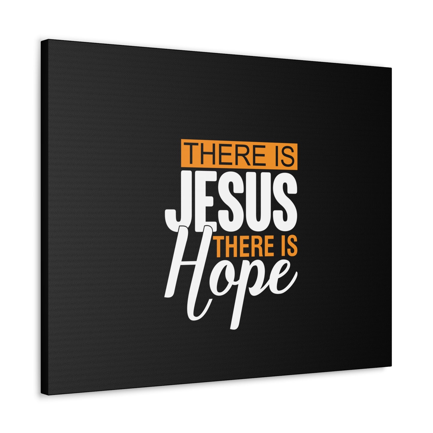 There Is Jesus, There Is Hope Titus 2:13 Black Christian Wall Art Bible Verse Print Ready to Hang