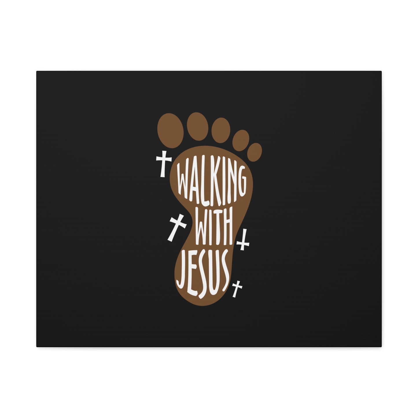 Walking With Jesus Colossians 2:6 Footprint Christian Wall Art Bible Verse Print Ready to Hang