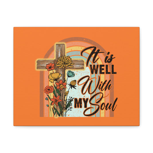 With My Soul Psalm 42:7 Bright Orange Christian Wall Art Bible Verse Print Ready to Hang