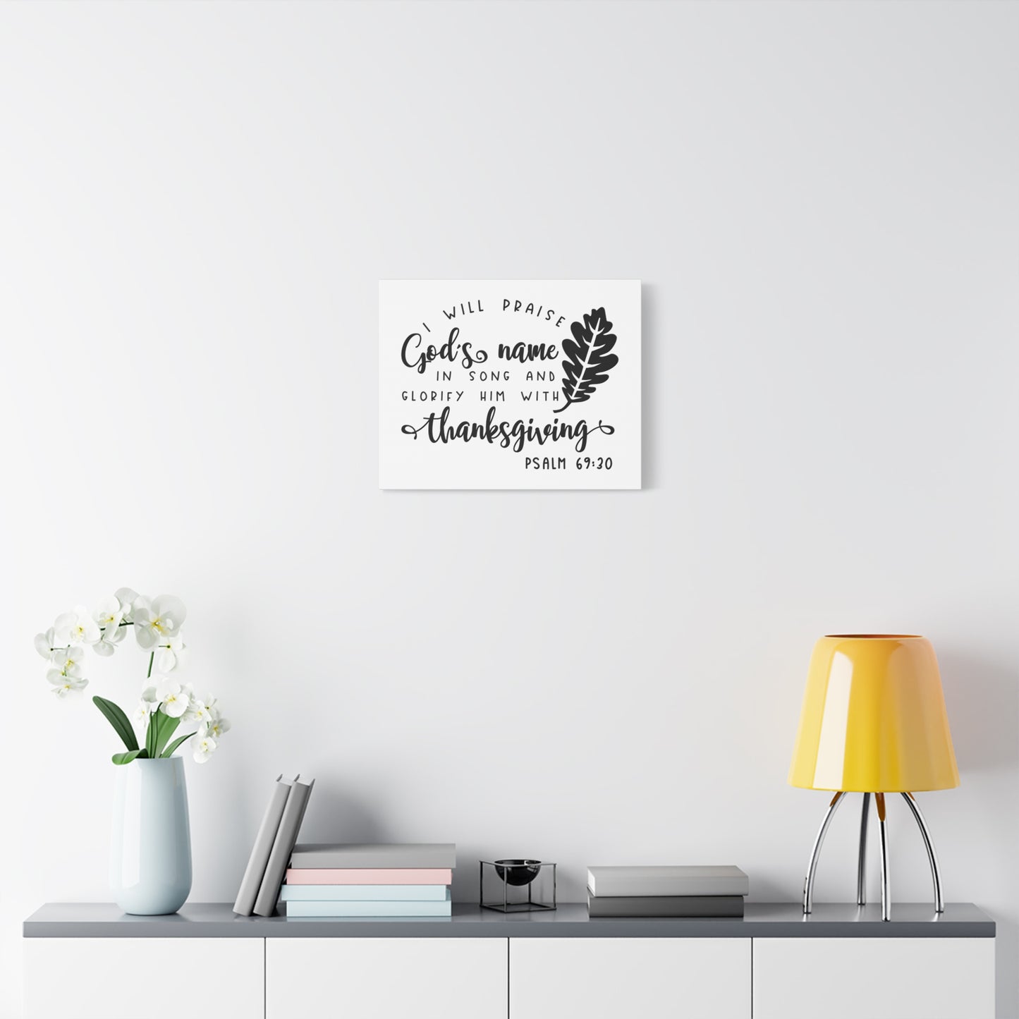 Scripture Canvas Glorify Him Psalm 69:20 Christian Wall Art Bible Verse Print Ready to Hang