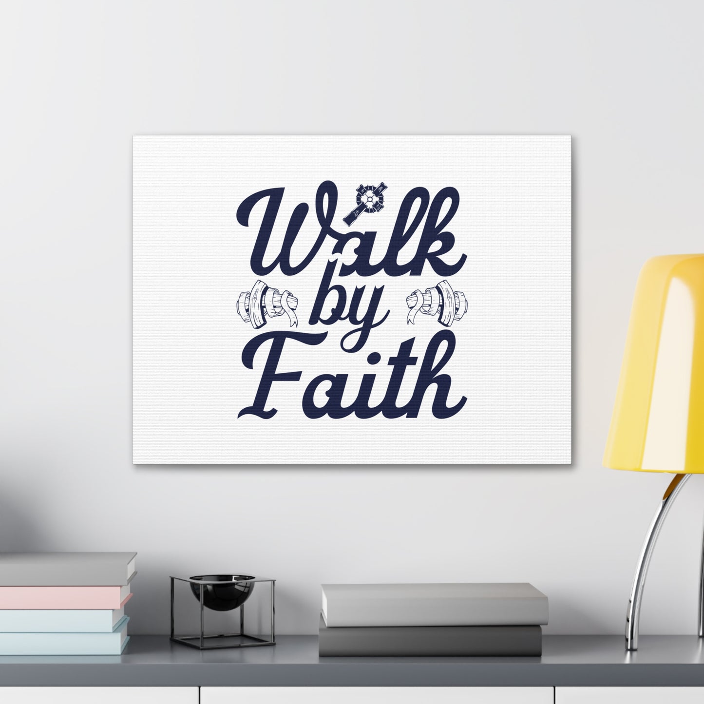 Walk By Faith Ephesians 2:8 Christian Wall Art Bible Verse Print Ready to Hang