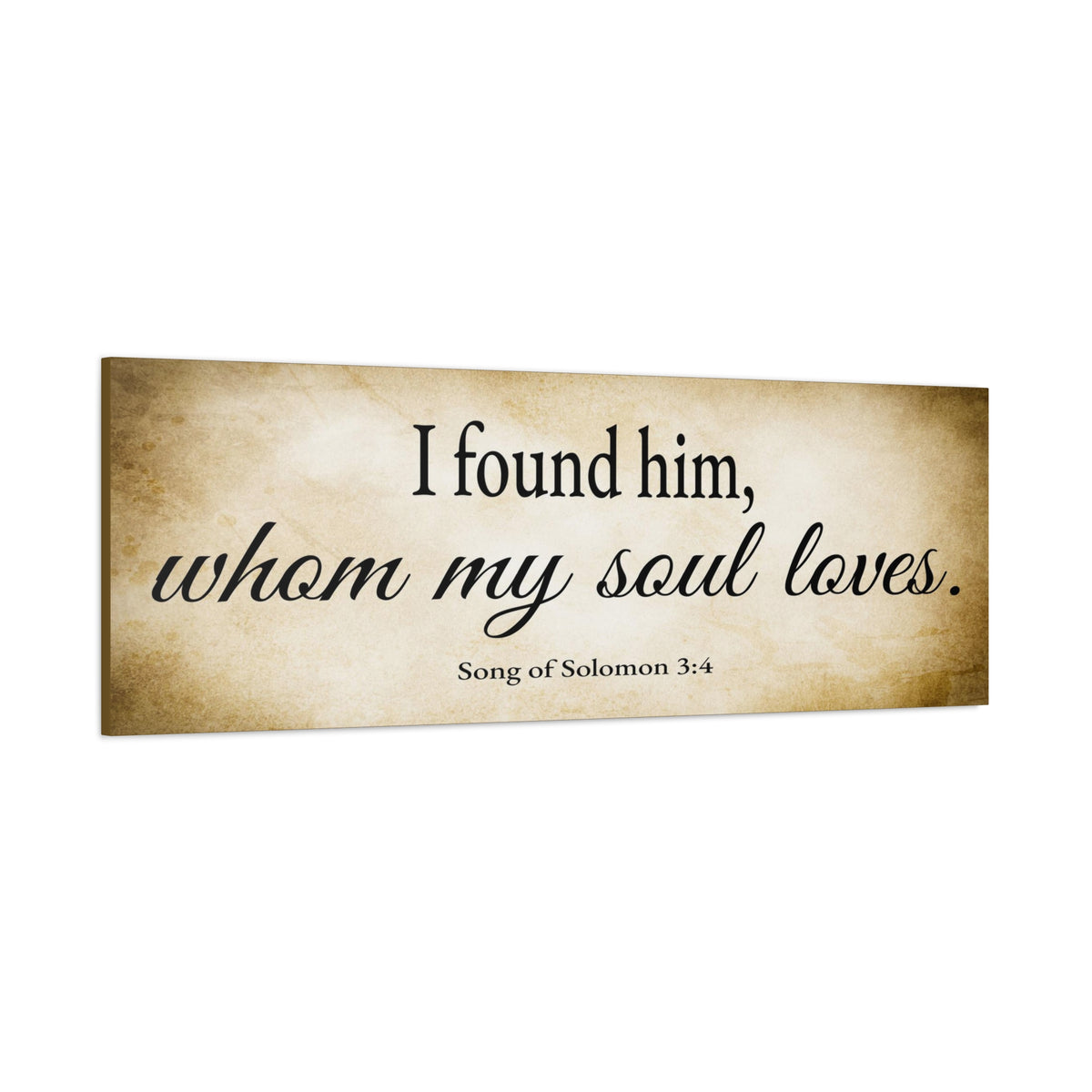 Scripture Walls Song of Solomon 3:4 Gold Bible Verse Canvas Christian Wall Art Ready to Hang Unframed