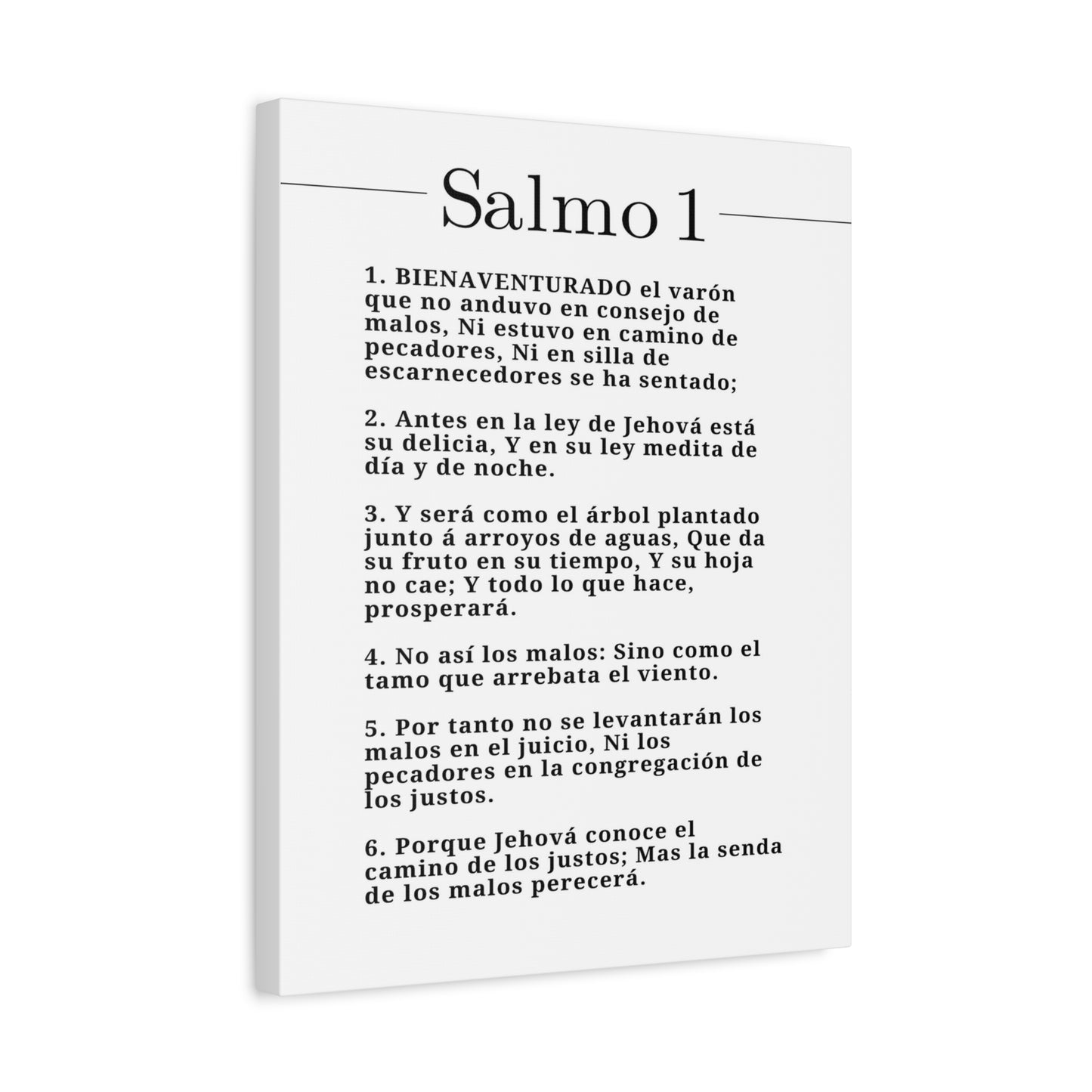 Salmo 1 Impresión De Arte Cristiano en la Pared Lista Para Colgar