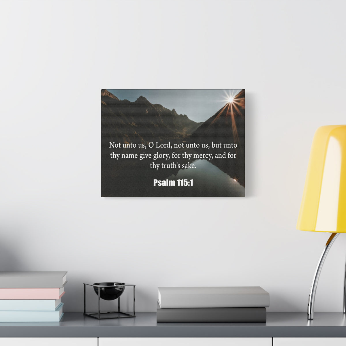Scripture Canvas Not Unto Us Isaiah 41:10 Christian Wall Art Bible Verse Print Ready to Hang