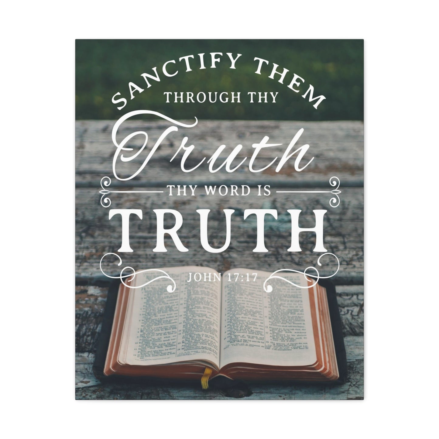 Thy Word is Truth John 17:17 Christian Wall Art Bible Verse Print Ready to Hang