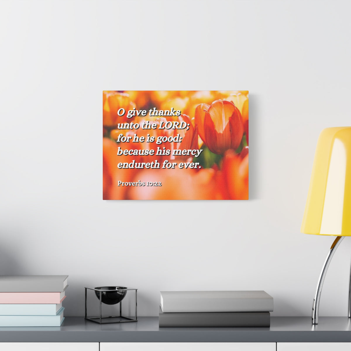 Scripture Canvas The Blessing Proverbs 10:22 Christian Wall Art Bible Verse Print Ready to Hang