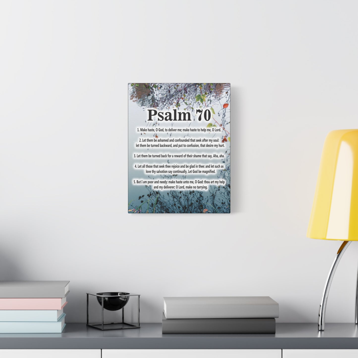 Scripture Walls Make Haste Psalm 70:1 Christian Wall Art Bible Verse Print Ready to Hang