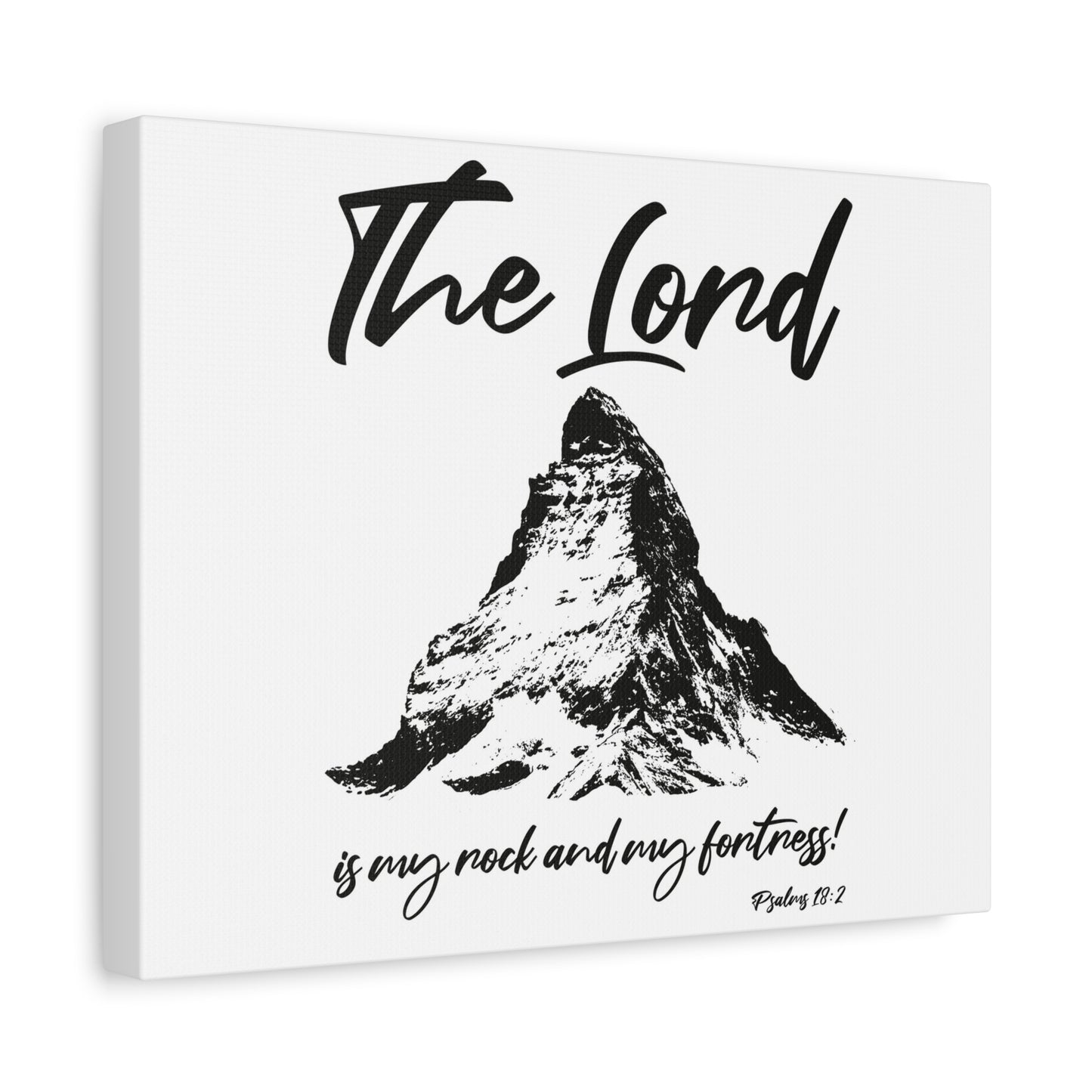 Scripture Walls Psalms 18:2 My Rock My Fortress Bible Verse Canvas Christian Wall Art Ready to Hang Unframed