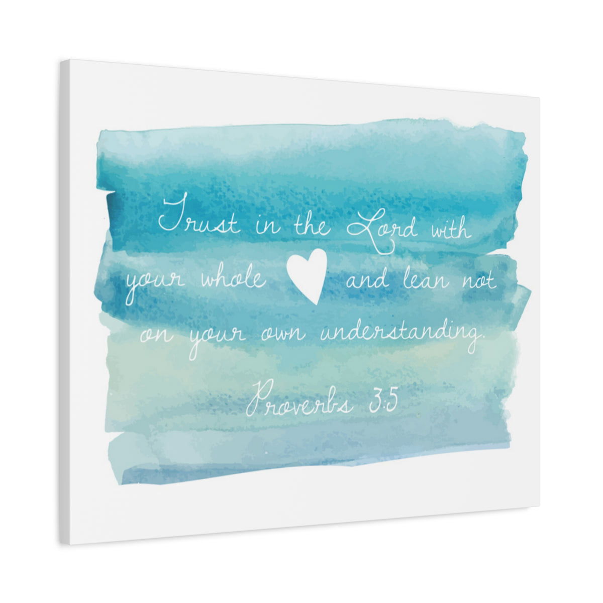 Scripture Canvas In The Lord Proverbs 3:5 Christian Wall Art Bible Verse Print Ready to Hang