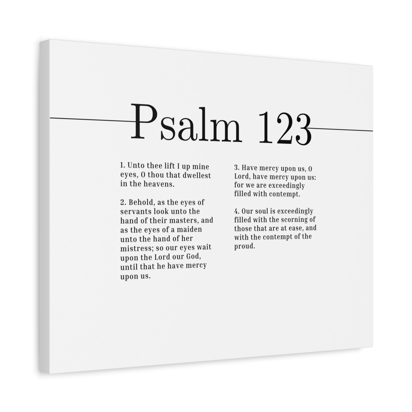 Scripture Canvas The Lord Our God Psalm 123 Christian Wall Art Bible Verse Print Ready to Hang