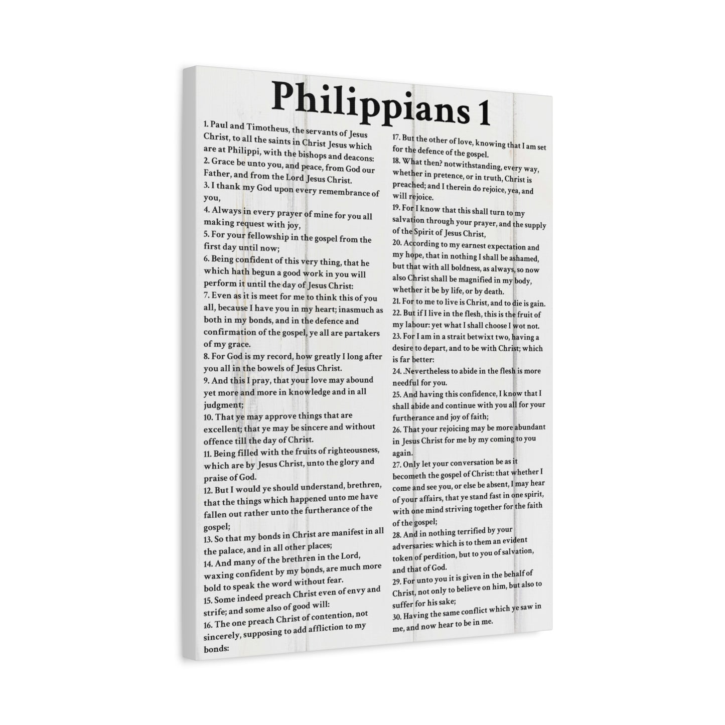 Scripture Walls Philippians 1 White Bible Verse Canvas Christian Wall Art Ready to Hang Unframed