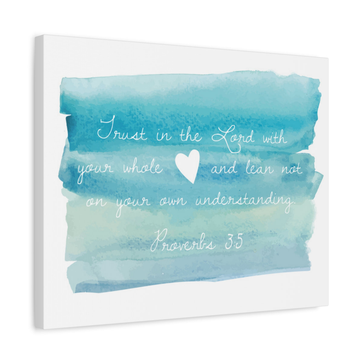 Scripture Canvas In The Lord Proverbs 3:5 Christian Wall Art Bible Verse Print Ready to Hang