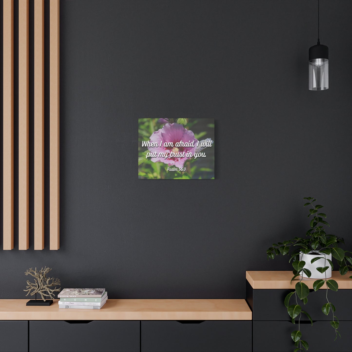 Scripture Canvas I Will Put My Trust Psalm 56:3 Christian Wall Art Bible Verse Print Ready to Hang