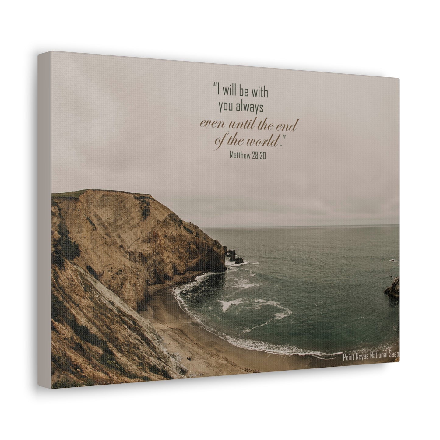 With You Always Matthew 28:20 Bible Verse Canvas Christian Wall Art Ready to Hang