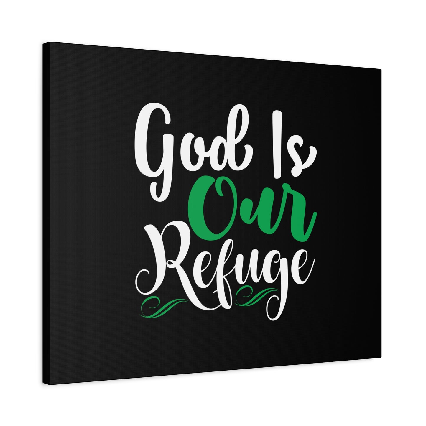 Scripture Canvas God Is Our Refuge Psalm 46:1 Christian Wall Art Bible Verse Print Ready to Hang
