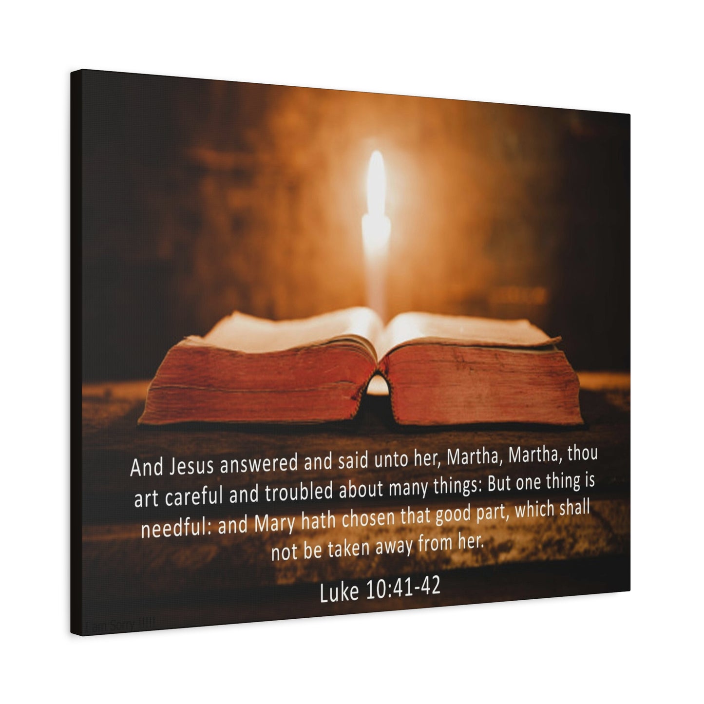 Scripture Walls  Luke 10:41-42 Christian Wall Art Print Ready to Hang Unframed