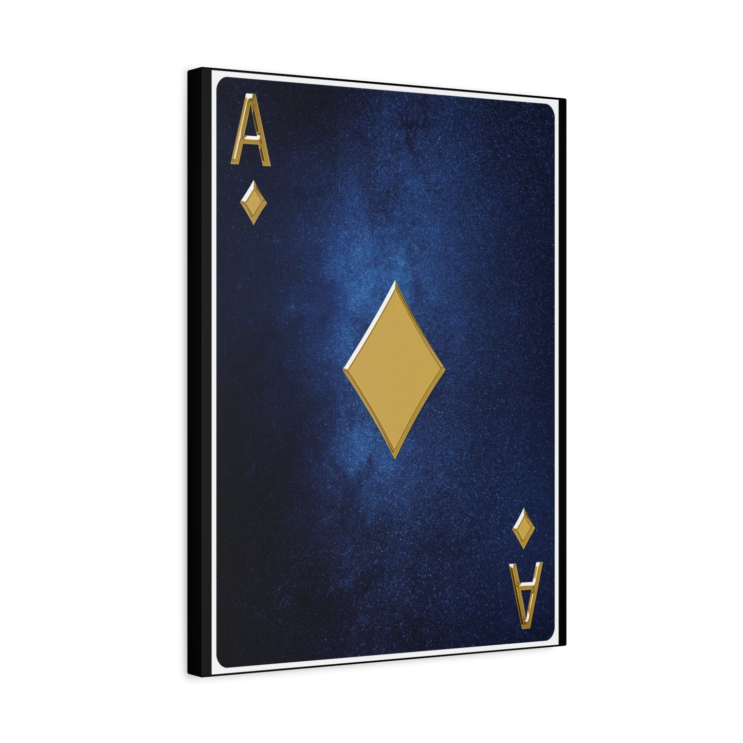 Ace Of Diamonds Space Background Playing Card Canvas Wall Art for Home Decor Ready-to-Hang
