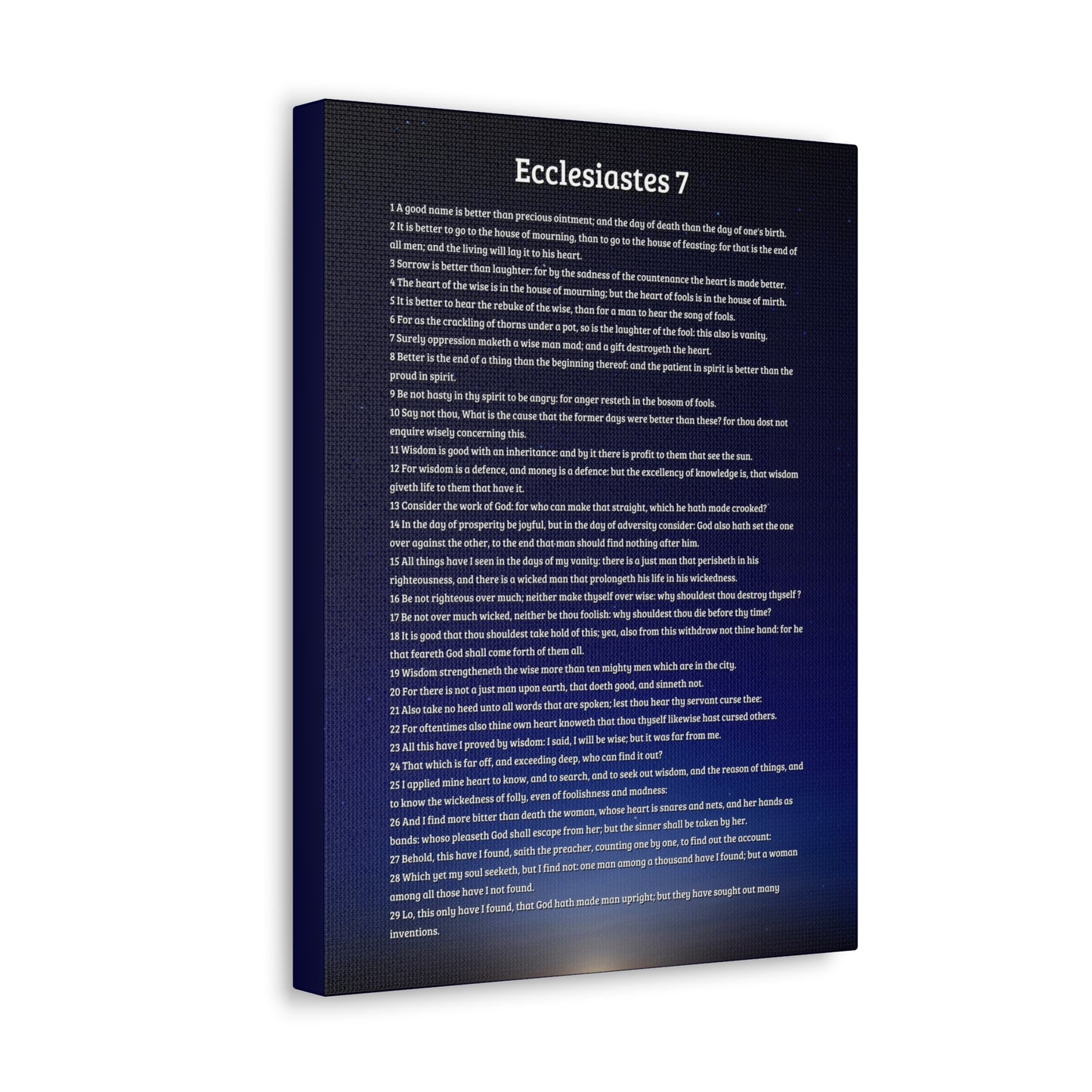 Wisdom's Advantage Ecclesiastes 7 Bible Verse Canvas Christian Wall Art Ready to Hang