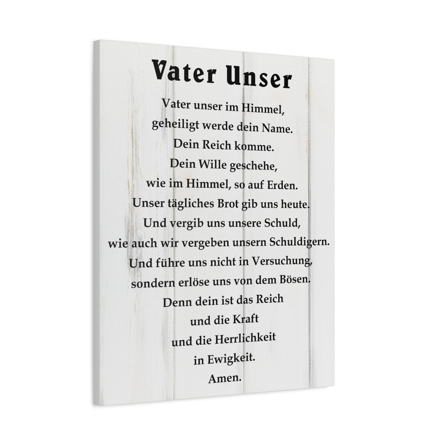 Scripture Walls Lord's Prayer Vater Unser German Wood Bible Verse Canvas Christian Wall Art Ready to Hang Unframed