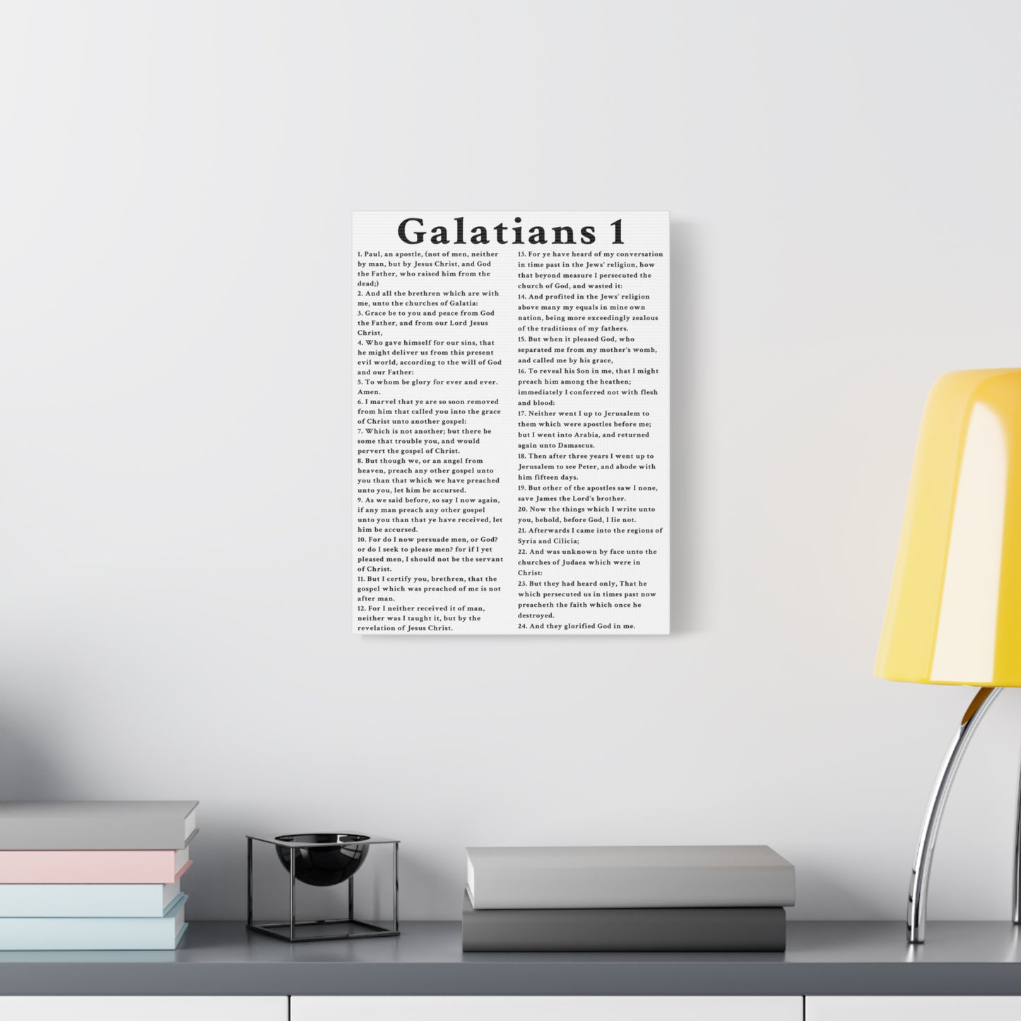 Scripture Walls Galatians 1 Chapter White Defending the Gospel of Grace Bible Canvas Christian Wall Art Ready to Hang Unframed