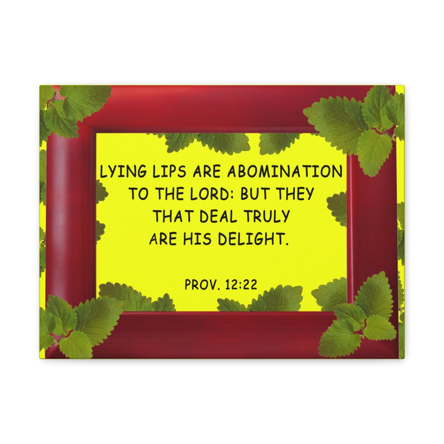 To The Lord Proverbs 12:22 Bible Verse Canvas Christian Wall Art Bible Verse Print Ready To Hang