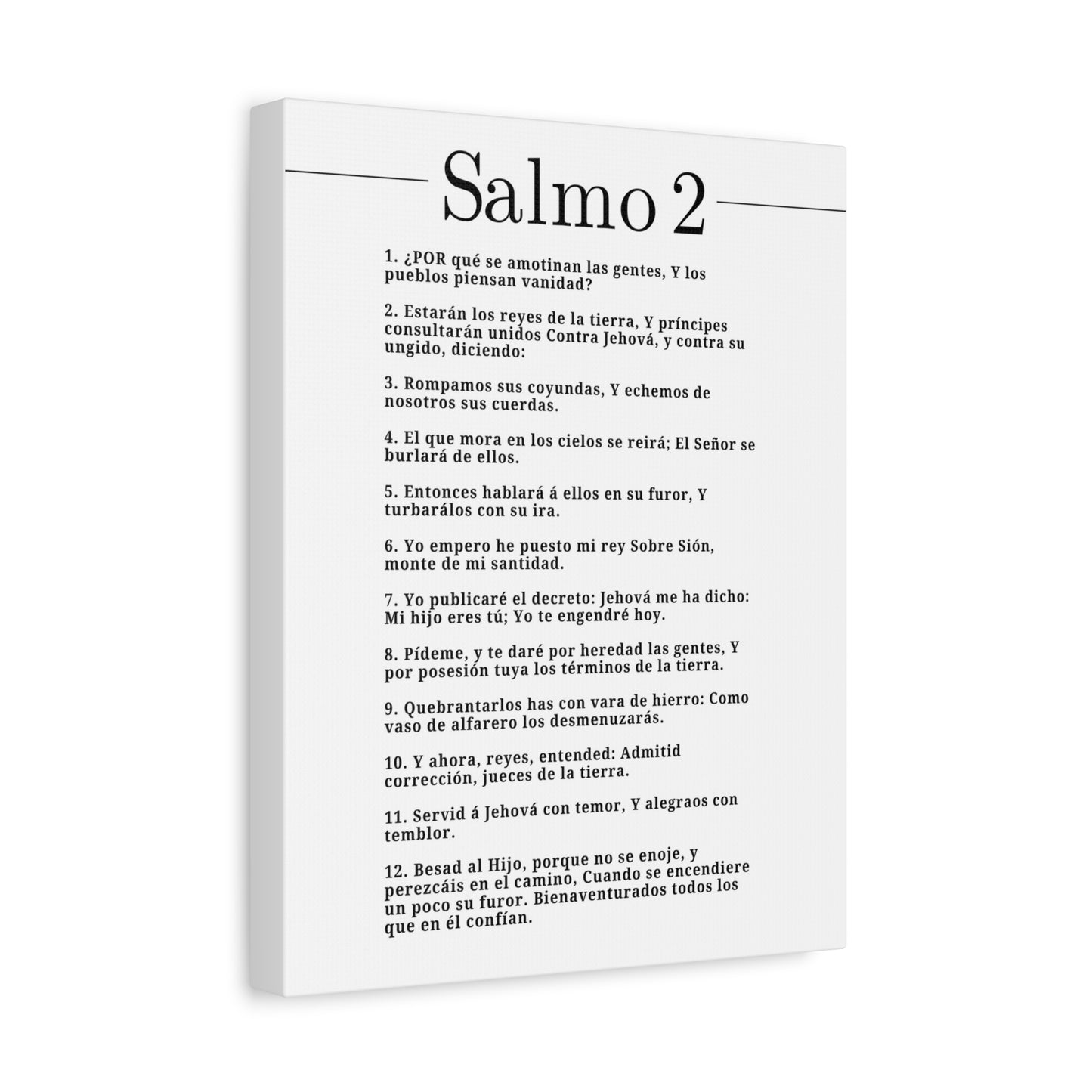 Salmo 2 Impresión De Arte Cristiano en la Pared Lista Para Colgar