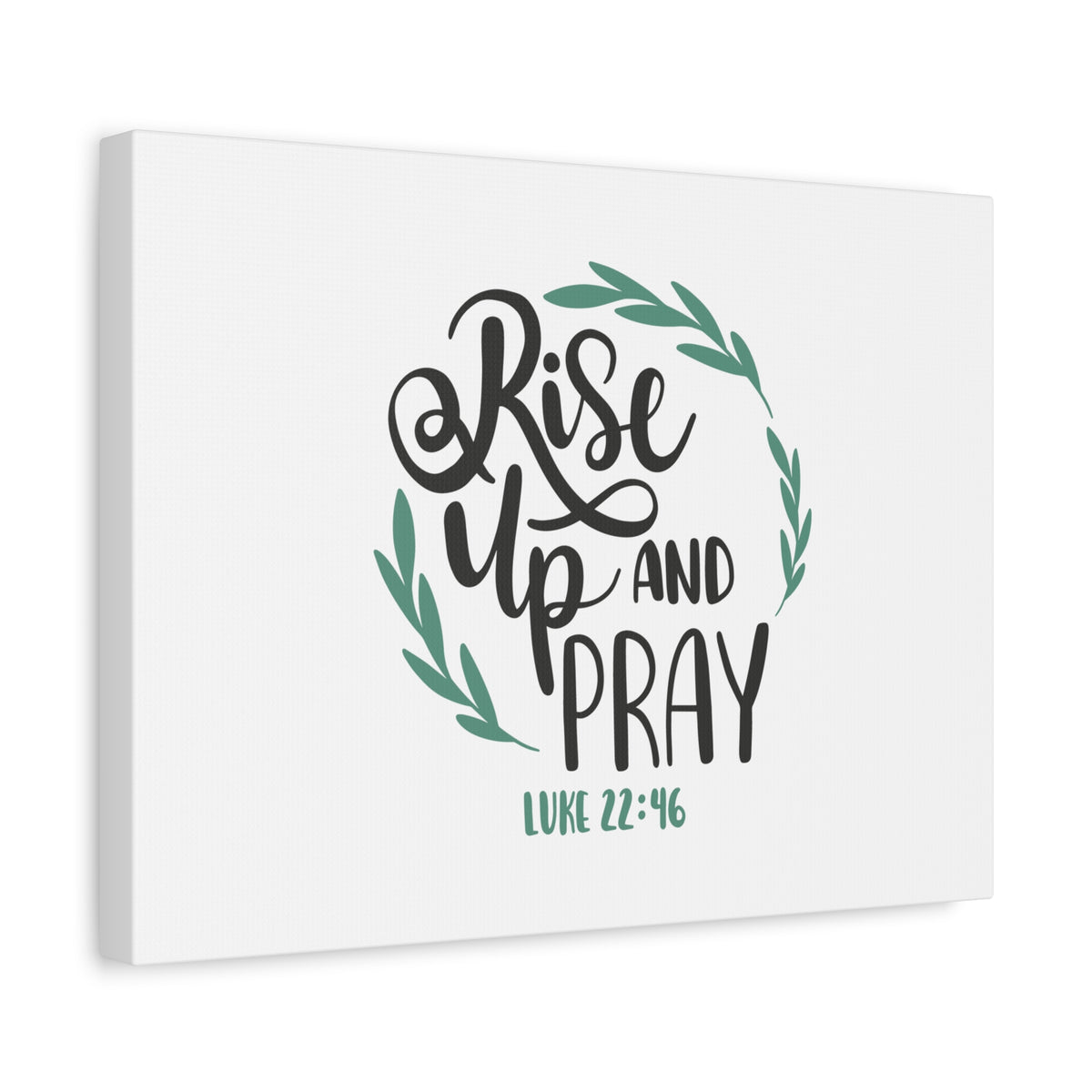 Scripture Canvas Rise Up Luke 22:46 Christian Wall Art Bible Verse Print Ready to Hang