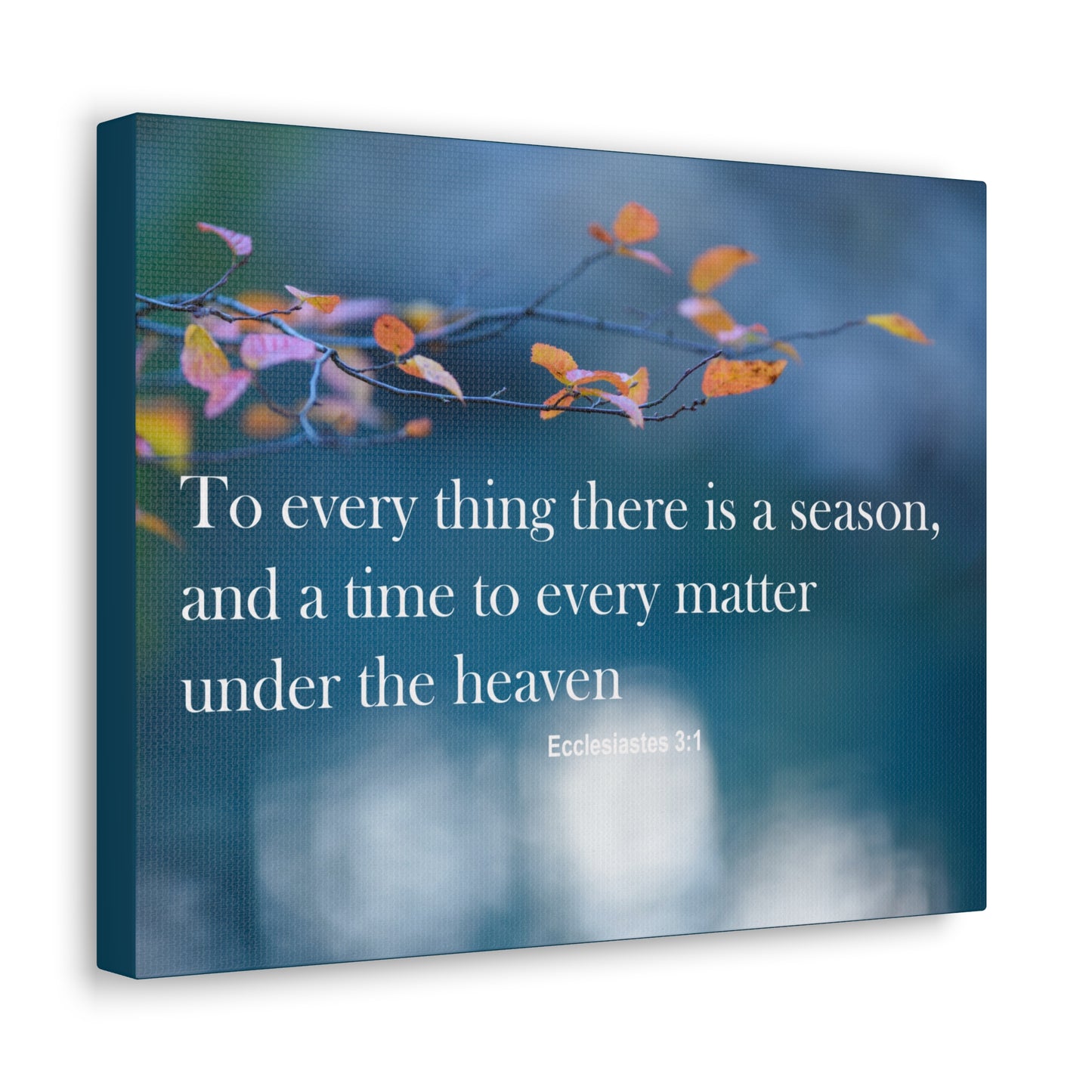 Under The Heaven Ecclesiastes 3:1 Bible Verse Canvas Christian Wall Art Ready to Hang