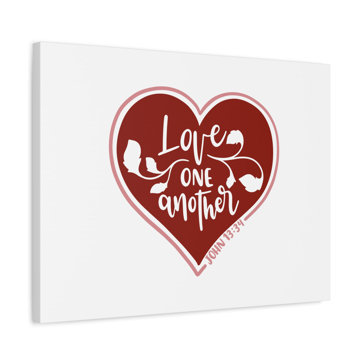 Scripture Canvas Love One Another John 13:34 Christian Wall Art Bible Verse Print Ready to Hang