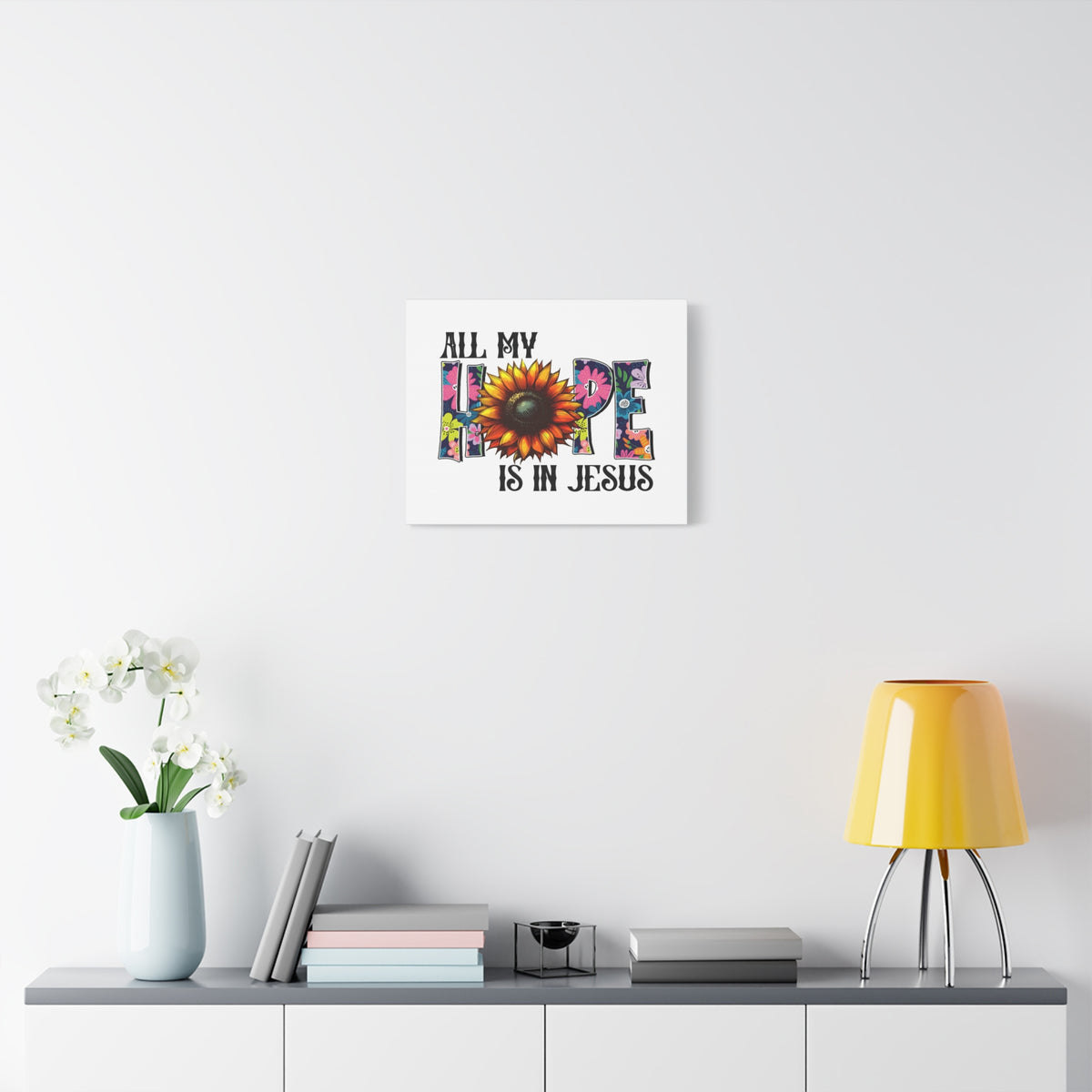 Scripture Walls My Hope is Jesus Bible Verse Canvas Christian Wall Art Ready to Hang Unframed