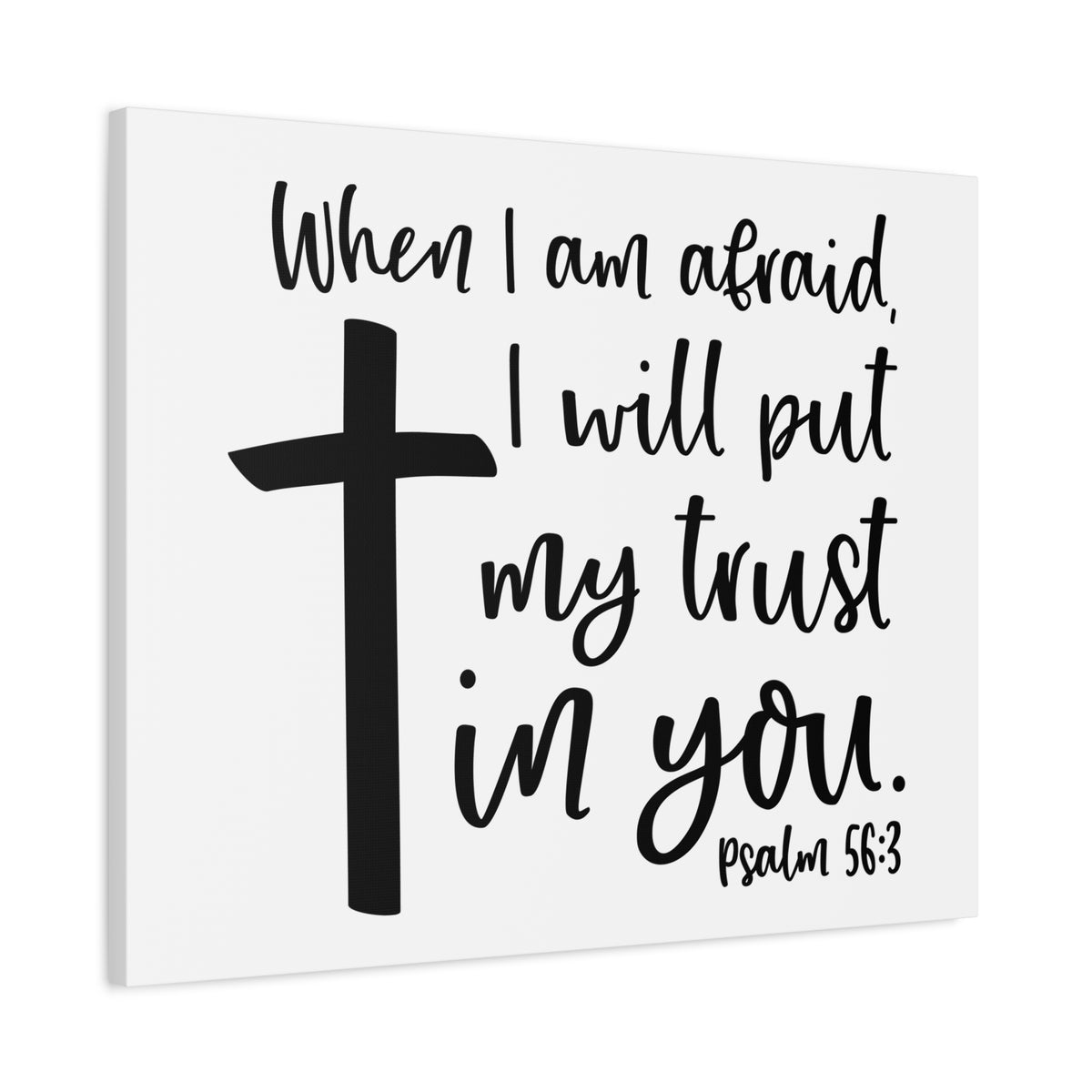 Scripture Canvas My Trust In You Psalm 56:3 Christian Wall Art Bible Verse Print Ready to Hang
