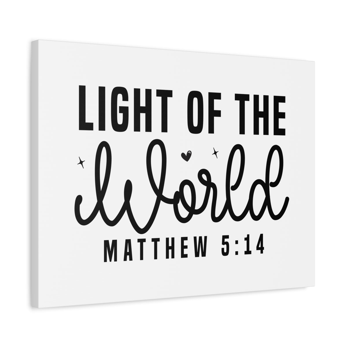Scripture Walls Light of the World Matthew 5:14 Bible Verse Canvas Christian Wall Art Ready to Hang Unframed