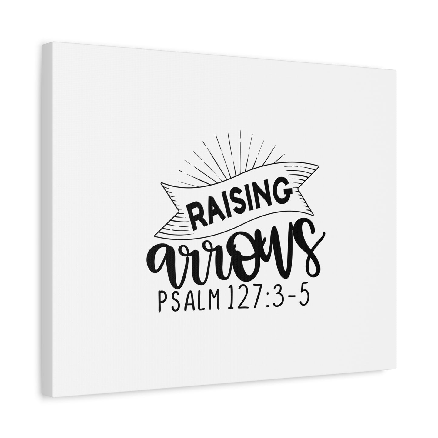 Scripture Canvas Raising Arrows Psalm 127:3-5 Christian Wall Art Bible Verse Print Ready to Hang
