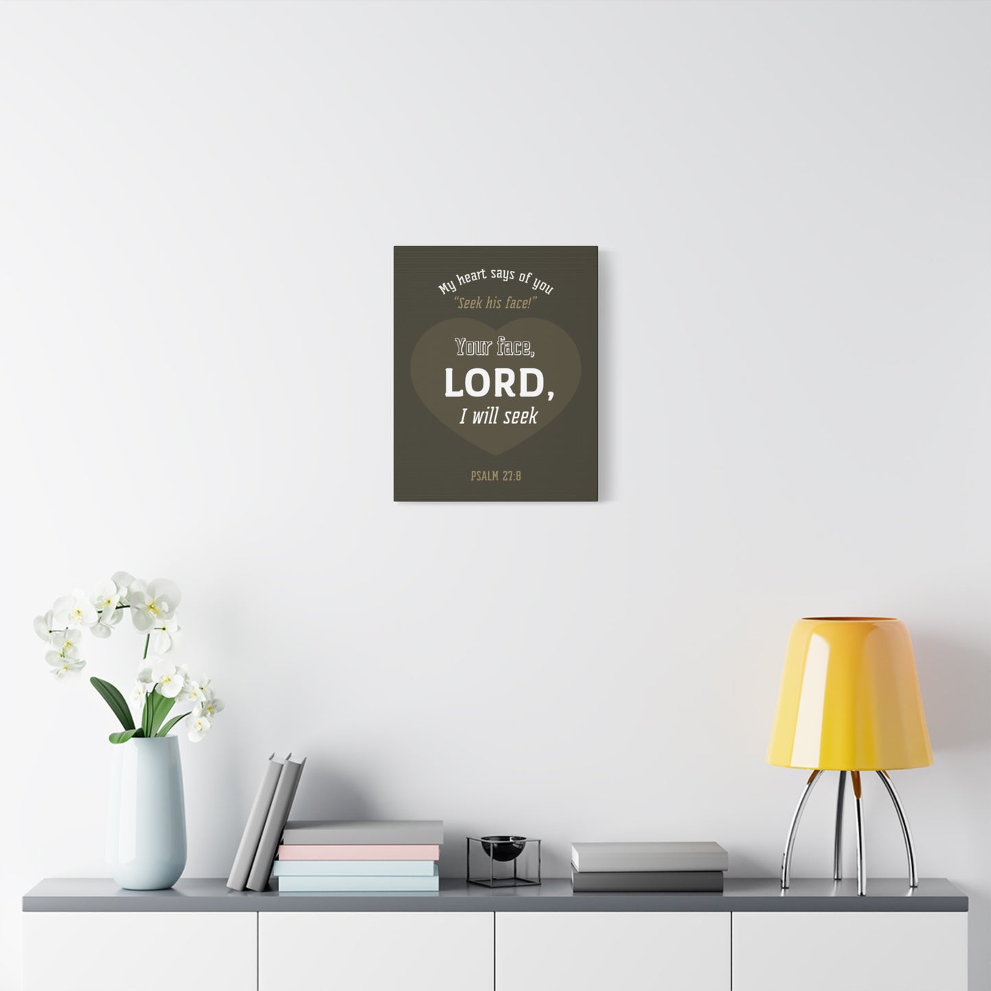 Scripture Canvas My heart Says Of You Psalm 27:8 Christian Wall Art Bible Verse Print Ready To Hang