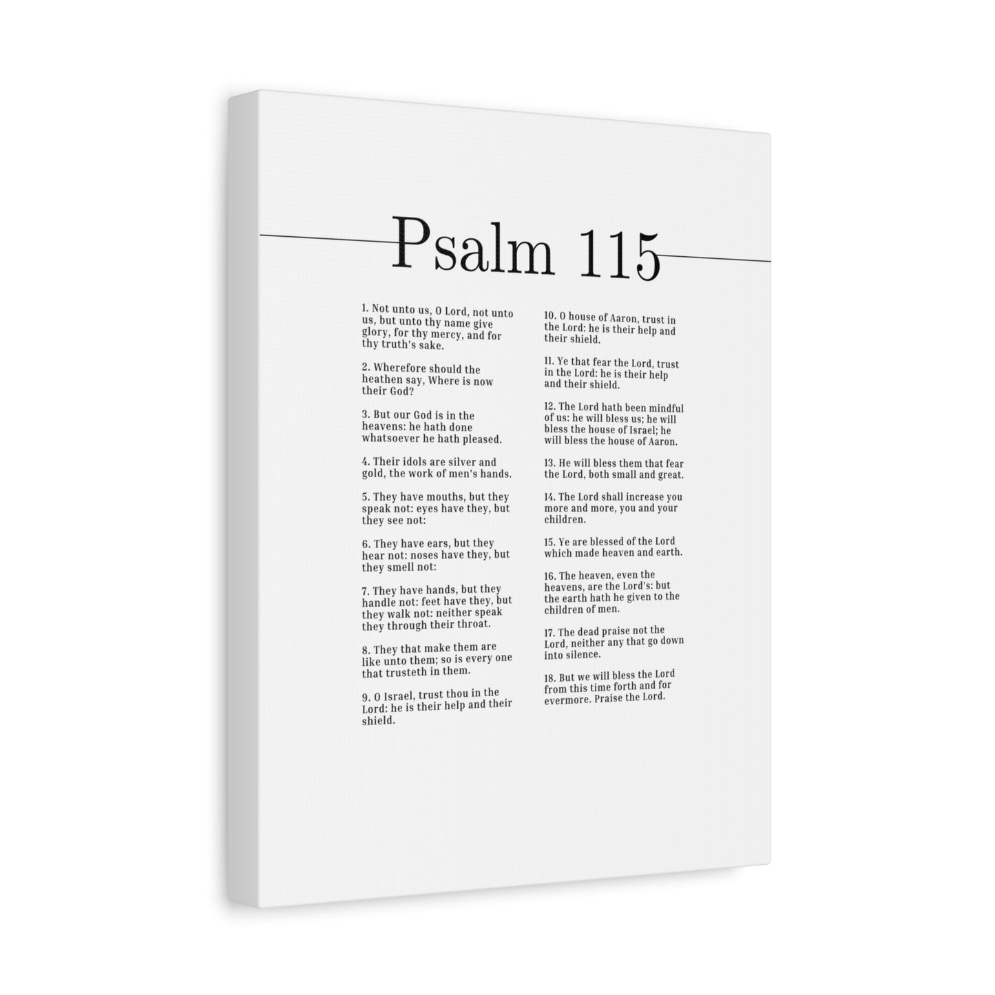 Scripture Canvas Trust In The Lord Psalm 115 Christian Wall Art Bible Verse Print Ready to Hang