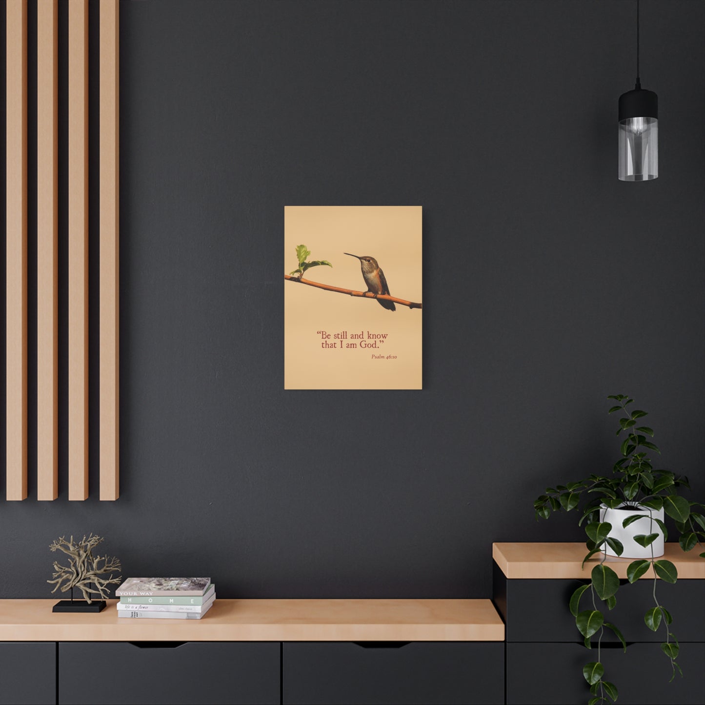 Scripture Canvas Know That I Am God Psalm 46:10 Christian Wall Art Bible Verse Print Ready to Hang