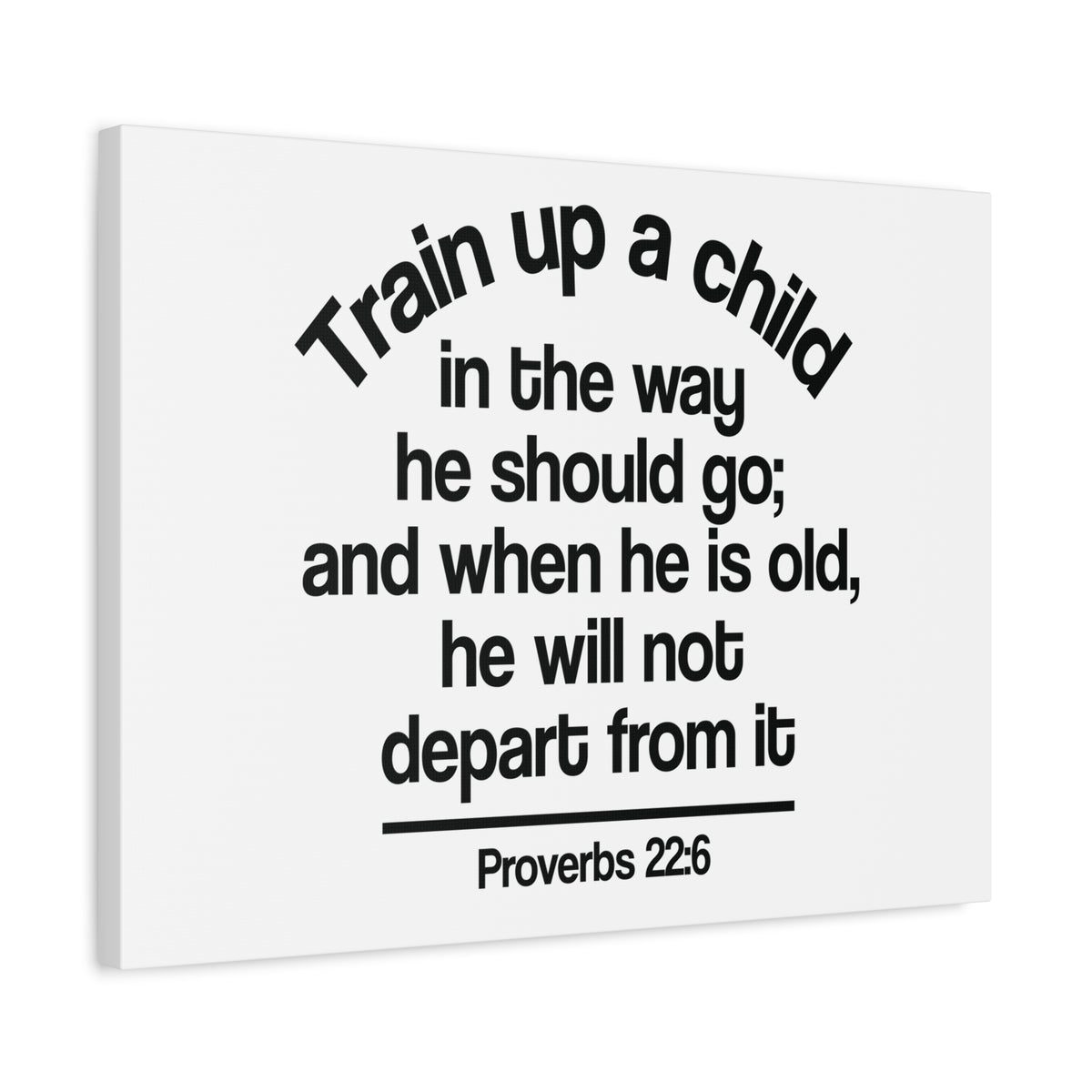 Scripture Canvas Up A Child Proverbs 22:6 Christian Wall Art Bible Verse Print Ready to Hang