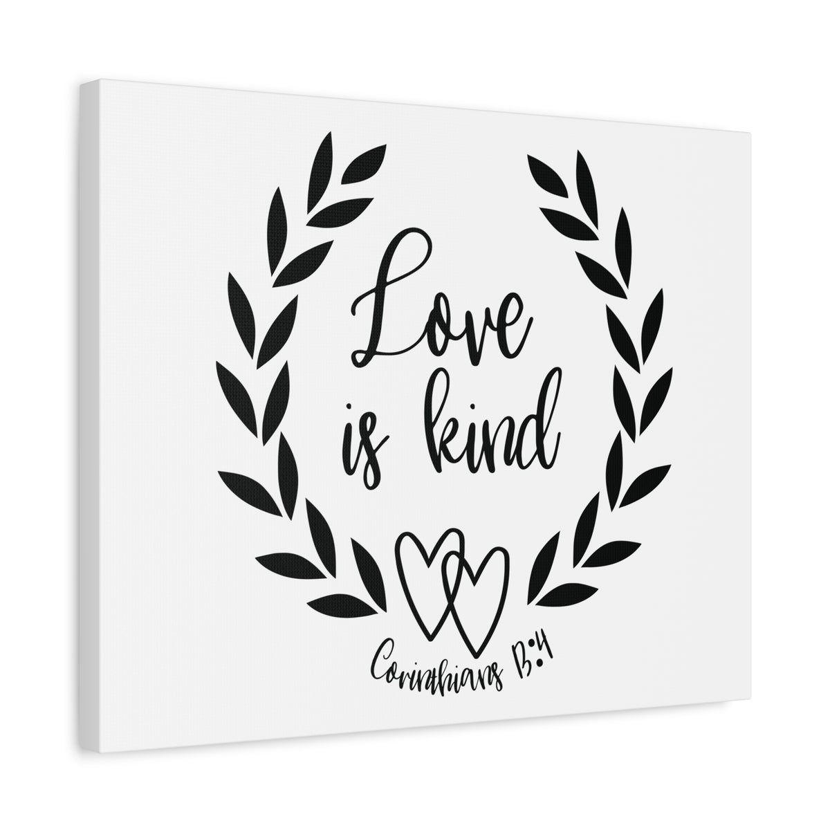 Scripture Canvas Love Is Kind Corinthians 13:4 Christian Wall Art Bible Verse Print Ready to Hang