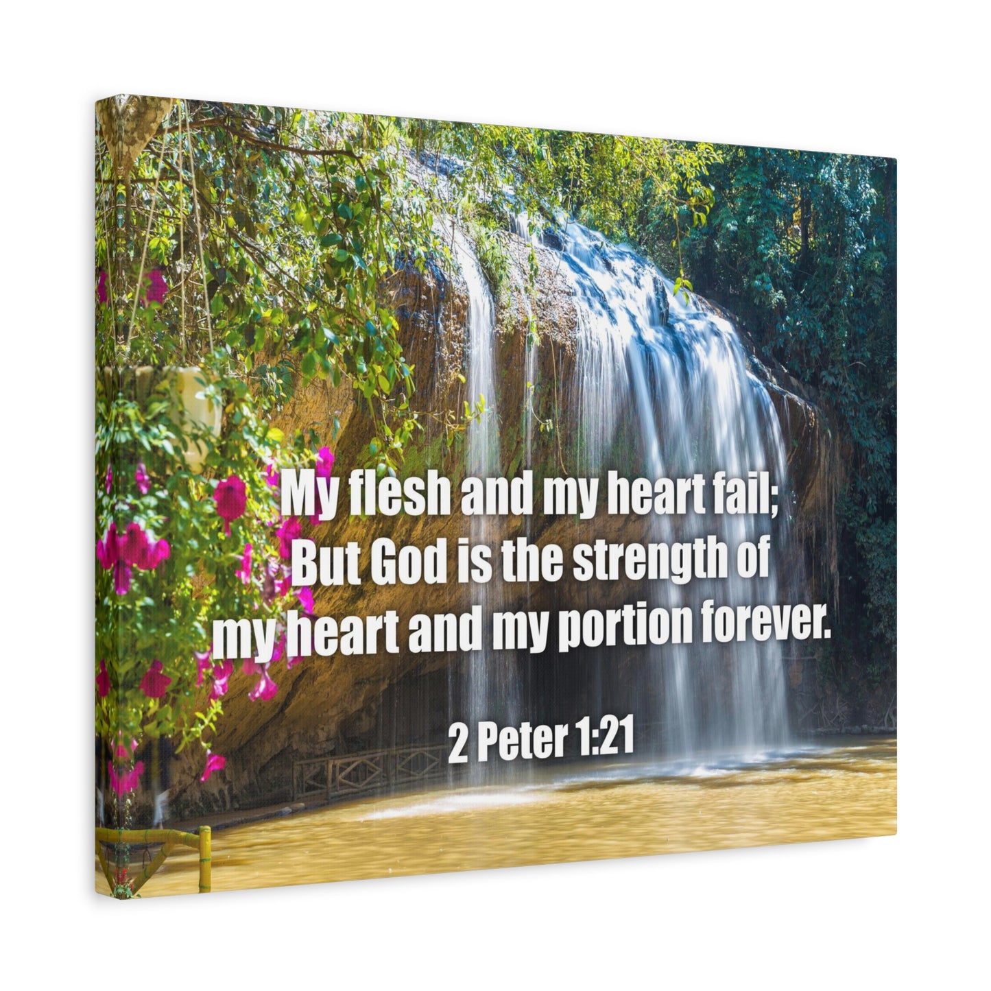 Scripture Canvas My Flesh and My Heart Psalm 73:26 Christian Wall Art Bible Verse Print Ready to Hang