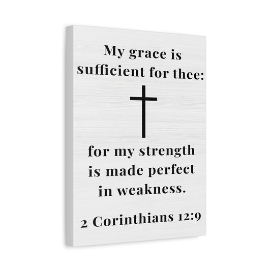 Scripture Walls 2 Corinthians 12:9 My Grace is Sufficient Bible Verse Canvas Christian Wall Art Ready to Hang Unframed
