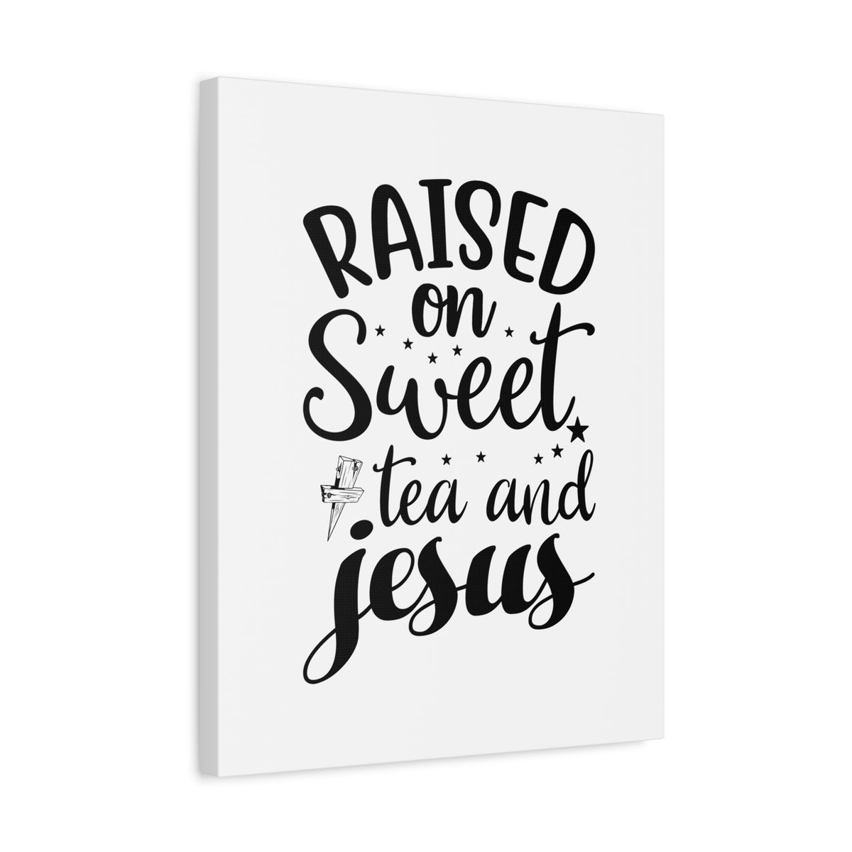 Scripture Canvas Sweet Tea And Jesus Romans 8:11 Christian Wall Art Bible Verse Print Ready to Hang